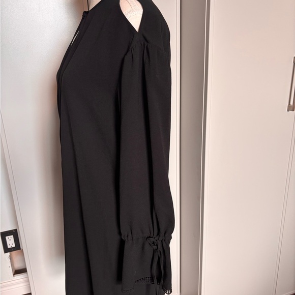 All Saints Black Sheath Dress with Bishop Sleeves - Picture 6 of 12